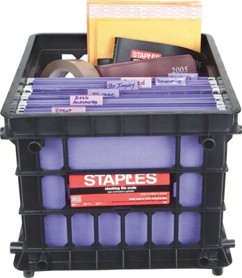 File Storage Crate, Black