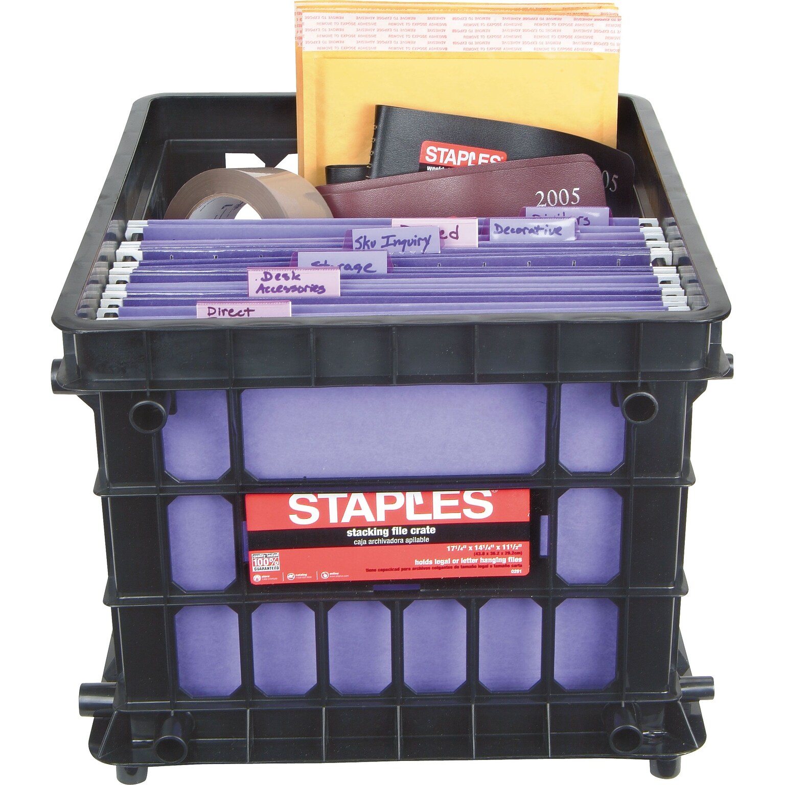 File Storage Crate, Black
