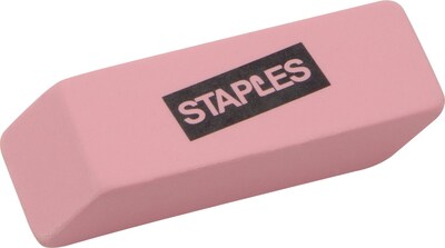 Staples® Block Eraser, Pink, 144/Carton (10433CT)