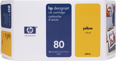 HP 80 Yellow Standard Yield Ink Cartridge (C4848A)