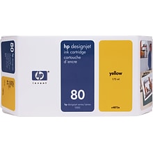 HP 80 Yellow Standard Yield Ink Cartridge (C4848A)