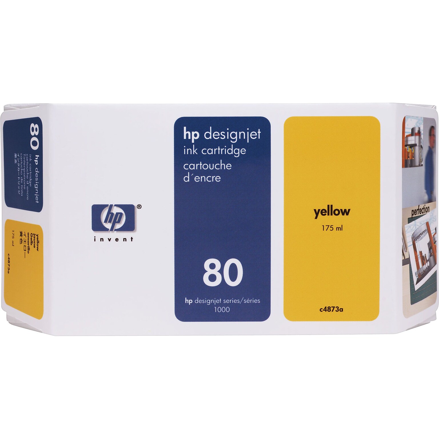 HP 80 Yellow Standard Yield Ink Cartridge (C4848A)