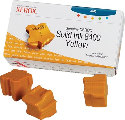 Xerox Phaser 8400 Yellow Solid Ink (108R00607), 3/Pack