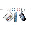 Clothesline W/Spring Clips, Stretches over 30 Feet