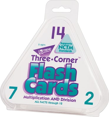 Trend® Three Corner® Math Flash Cards, Multipication & Division  (T1671)