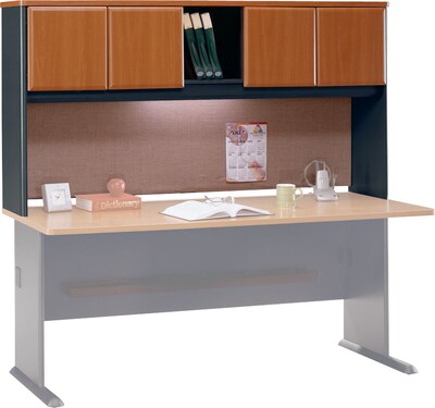 Bush Business Furniture Cubix 72W Hutch, Natural Cherry/Slate, (WC57473P)