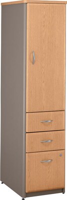 Bush Business Furniture Cubix Vertical Locker, Danish Oak/Sage, Installed (WC64375SUFA)