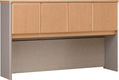 Bush Business Furniture Cubix 60W Hutch, Danish Oak/Sage, Installed (WC64361FA)