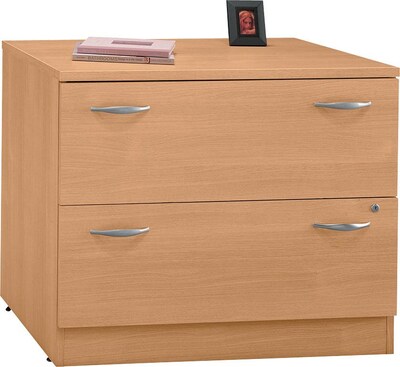 Bush Business Furniture Westfield Lateral File Cabinet, Light Oak/Light Oak, Installed (WC60354CSUFA)