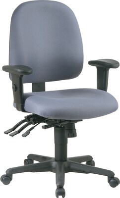 Office Star Ratchet Back Multi Function Fabric Ergonomic Task Chair, Gray