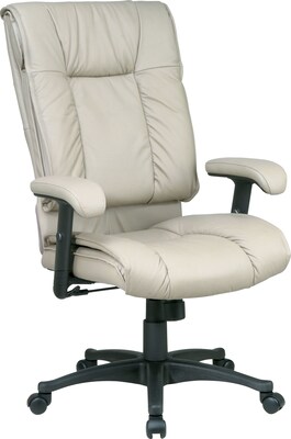 Office Star™ 93 Series Leather Swivel Executive Chairs; High Back, Tan