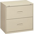 basyx® by HON 400 Series Lateral File Cabinets, 2-Drawer, 28-3/8Hx30Wx19-1/4D, Putty