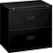 HON Lateral File, 2 Drawers, Molded Pull, 30W, Black Finish (BSX432LP)