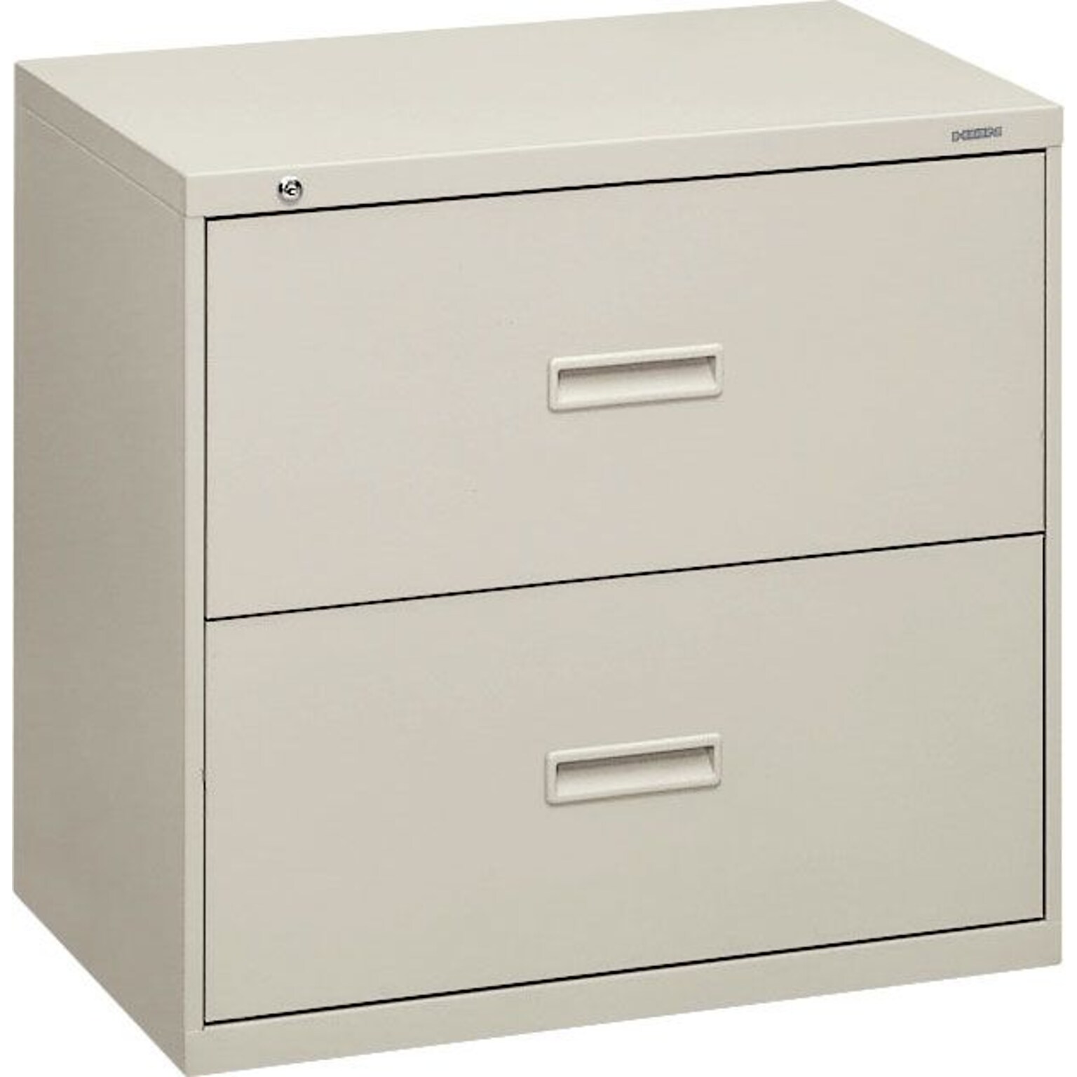 HON 400 Series 2-Drawer Lateral File Cabinet, Letter/Legal, Light Gray, 30W (BSX432LQ)