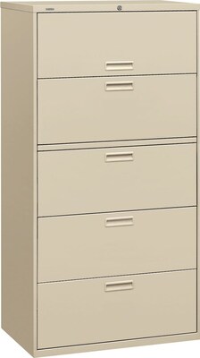 Hon Brigade 500 Series 5 Drawer Lateral File Cabinet Letter