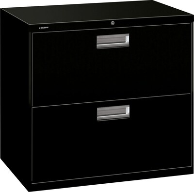 HON Brigade 600 Series 2 Drawer Lateral File Cabinet, Letter, Black, 30W (672L-P) NEXT2018 NEXT2Day