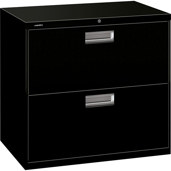 HON Brigade 600 Series 2 Drawer Lateral File Cabinet, Letter, Black, 30W (672L-P) NEXT2018 NEXT2Day