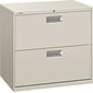 HON® Brigade® 600 Series Lateral, 2-Drawer, Light Gray, 19.25"D