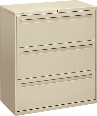 Hon® 700 Series 3-Drawer Lateral File Cabinet, Putty, Letter/Legal (783LL)