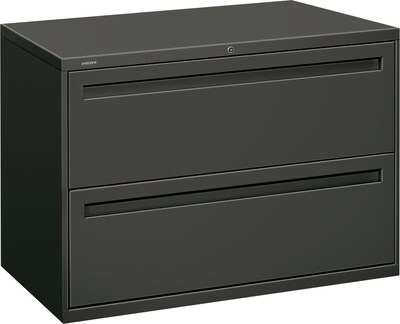 HON Brigade® 700 Series Lateral File, 2-Drawer, Charcoal (792LS)