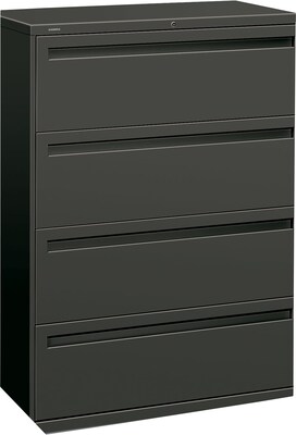 HON Brigade® 700 Series Lateral File, 4-Drawer, 53-1/4Hx42Wx19-1/4D, Charcoal