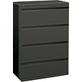 HON Brigade® 700 Series Lateral File, 4-Drawer, 53-1/4Hx42Wx19-1/4D, Charcoal