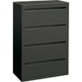 HON Brigade® 700 Series Lateral File, 4-Drawer, 53-1/4Hx36Wx19-1/4D, Charcoal