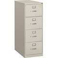 HON® S380 Series 4 Drawer Vertical File Cabinet, Light Gray, Legal, 26D (HS384CPQ)