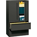 HON® 700 Series 2 Drawer Lateral File Cabinet w/Roll-Out & Posting Shelves, Charcoal, Letter/Legal, 42W (HON795LSS)