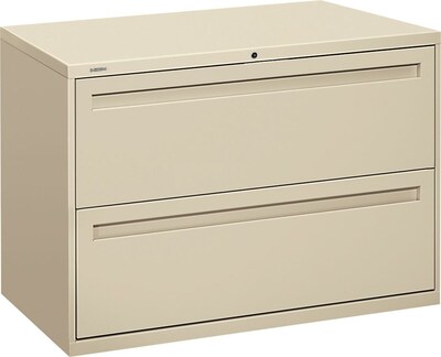 HON Brigade® 700 Series Lateral File, 2-Drawer, 28-3/8Hx42Wx19-1/4D, Putty