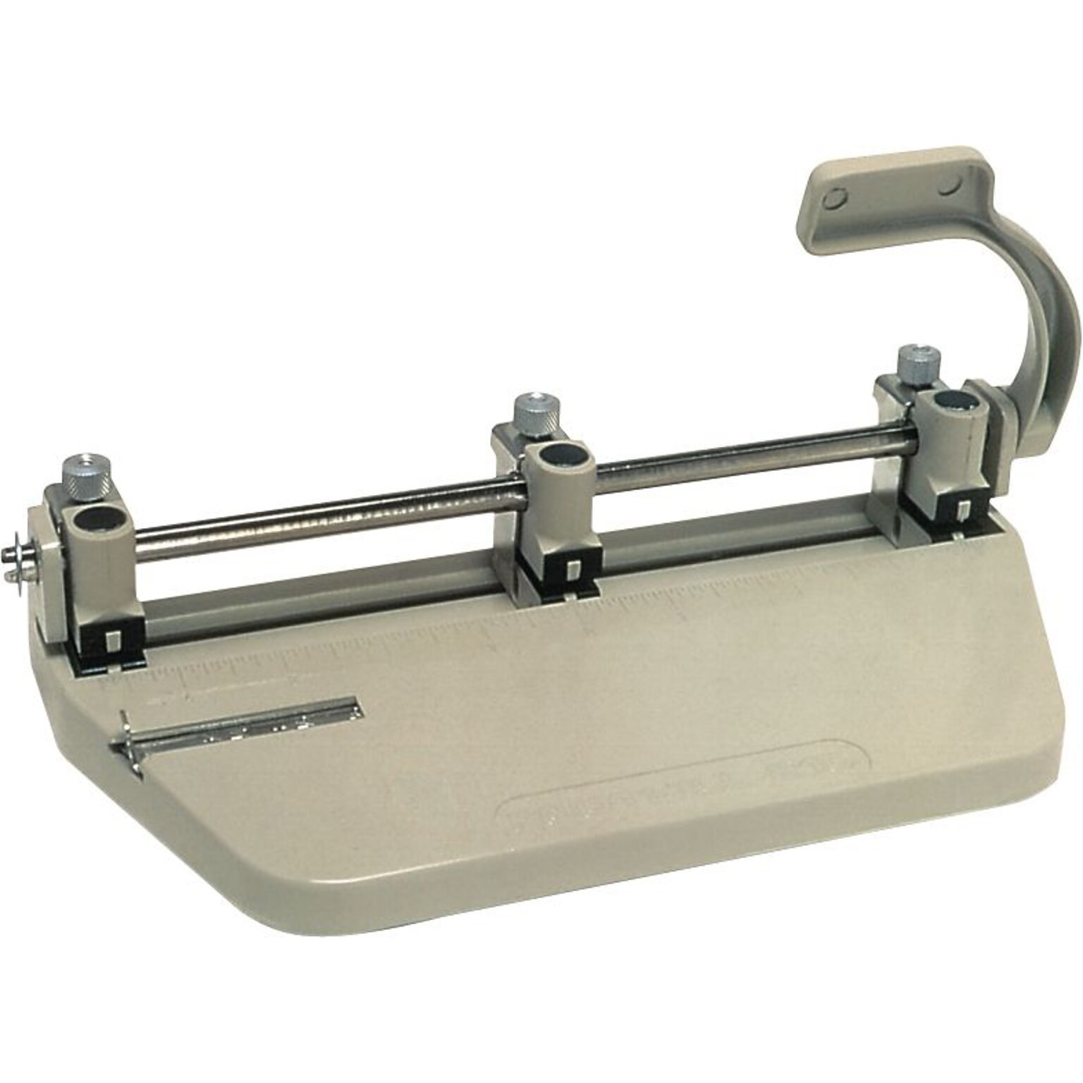 AbilityOne Skilcraft Adjustable Medium-Duty 3-Hole Punch, 25 Sheets/20 lb., Beige