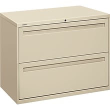 HON Brigade® 700 Series Lateral File, 2-Drawer, 28-3/8Hx36Wx19-1/4D, Putty