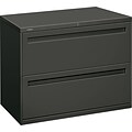 HON Brigade® 700 Series Lateral File, 2-Drawer, Charcoal (782LS)