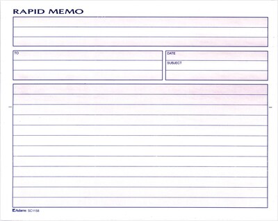 Adams Accounting Journal, 8.5" x 7.25", White, 50 Sheets/Book (SC1158)