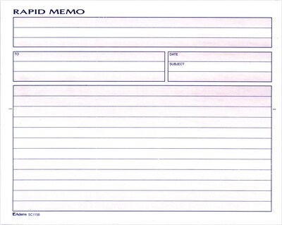 Adams Spiral Memo Books, 8-1/2 x 7-1/4