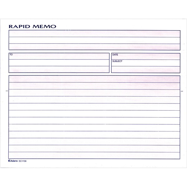Adams® Spiral Memo Books, 8-1/2x7-1/4