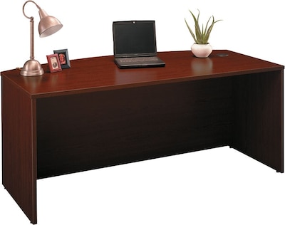 Bush Business Furniture Westfield 72"W Bow Front Desk, Mahogany (WC36746)