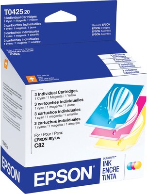 EPSON® T042520 Tri-Color Ink Cartridges Multi-pack (3 cart per pack)