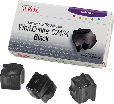 Xerox WorkCentre C2424 Black Solid Ink (108R00663); 3/Pack