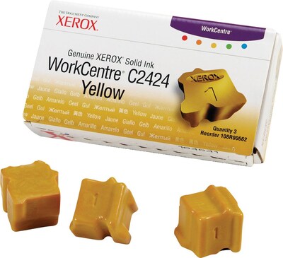 Xerox 108R00662 Yellow Solid Ink Cartridge, Standard Yield, 3/Pack