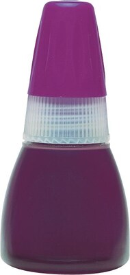 Cosco Custom X-Stamper Brand Pre Ink Stamp Refill Ink, Purple, 10 ml Bottle (Only for use with Xstamper Pre Ink Stamps)