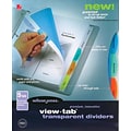 Wilson Jones® View-Tab® Transparent Dividers, 5-Tab Set, Multicolor (W55065)