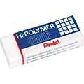 Pentel Hi-Polymer Latex Free Block Eraser, White, 3/Pack (ZEH10BP3)