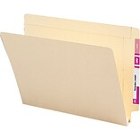 Smead End Tab File Folder, Reinforced Straight-Cut Tab, 1-1/2 Expansion, Legal Size, Manila, 50 per