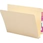 Smead Heavyweight Reinforced End Tab File Folder, Straight-Cut Tab, 1-1/2" Expansion, Legal Size, Manila, 50/Box (27275)