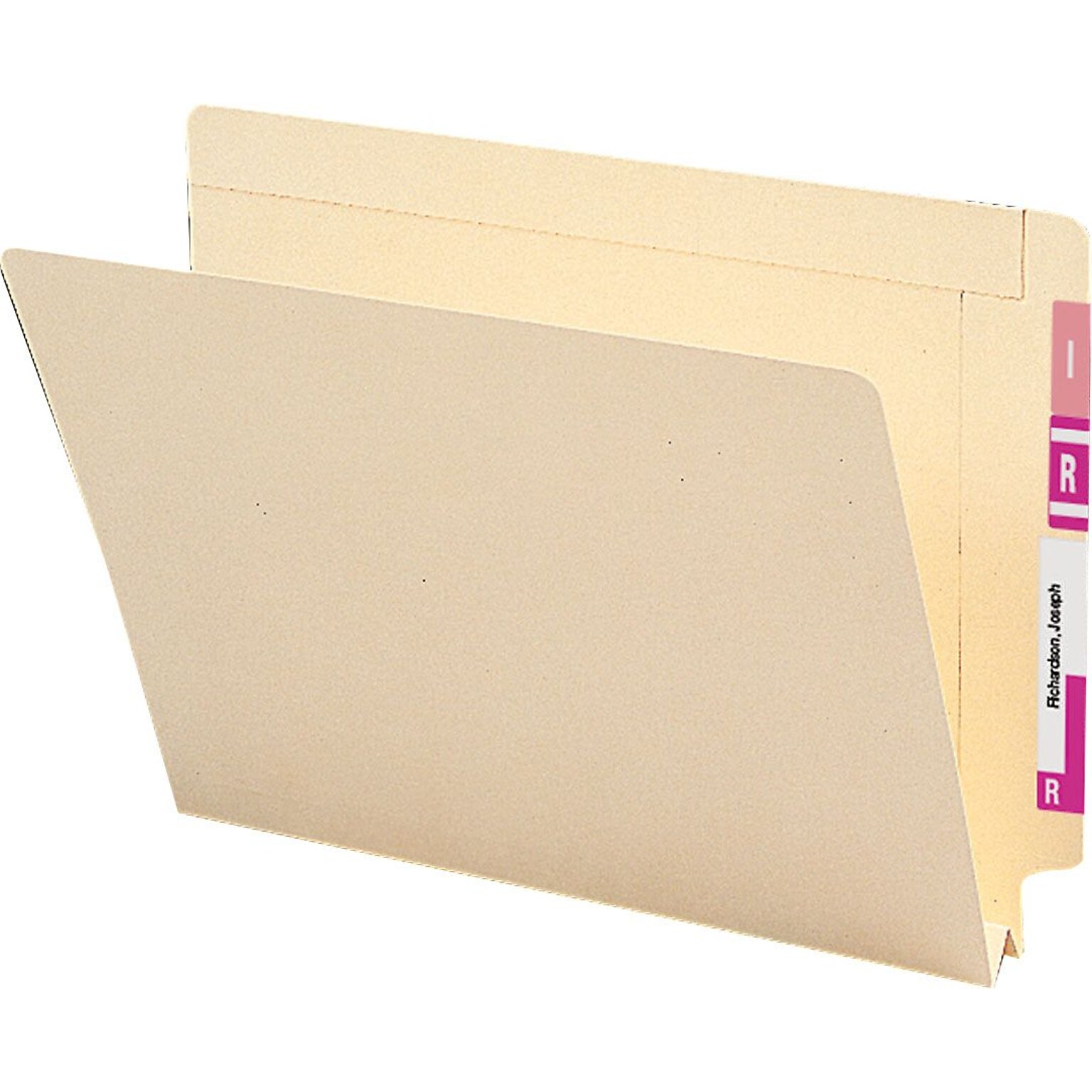 Smead Heavyweight Reinforced End Tab File Folder, Straight-Cut Tab, 1-1/2 Expansion, Legal Size, Manila, 50/Box (27275)