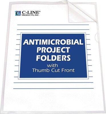 C-Line® Project Folders, 11 x 8-1/2, Clear, 25/Box (62137)