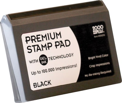 Cosco 2000 Plus Gel-Based Stamp Pad, Black (030256)