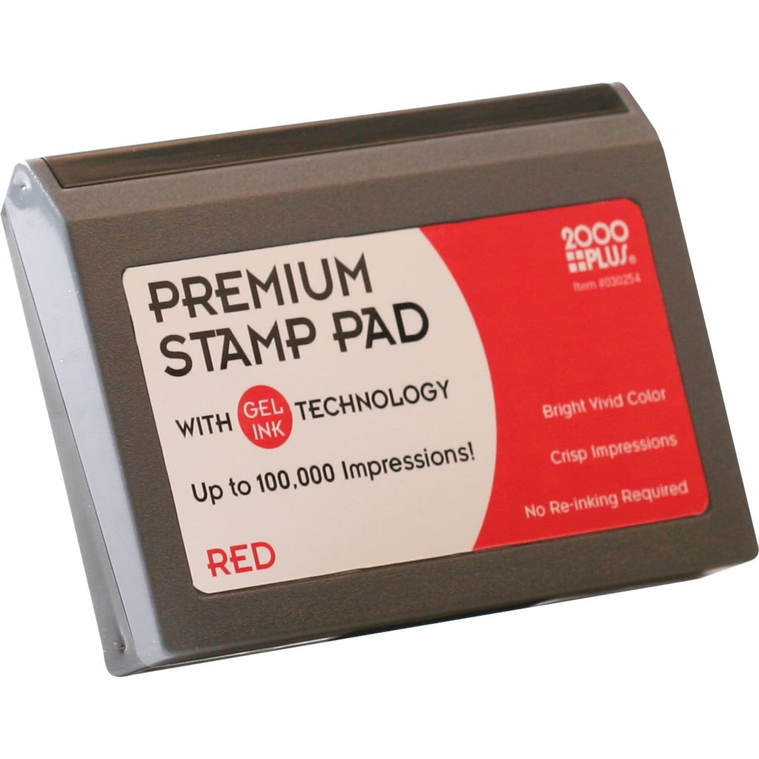 Cosco 2000 Plus® Gel-Based Stamp Pad, Red, #2, 3 1/4 x 6 1/4 (030257)