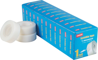 Staples® Invisible Tape Refill Rolls 3/4"x36Yds; 12/Pack